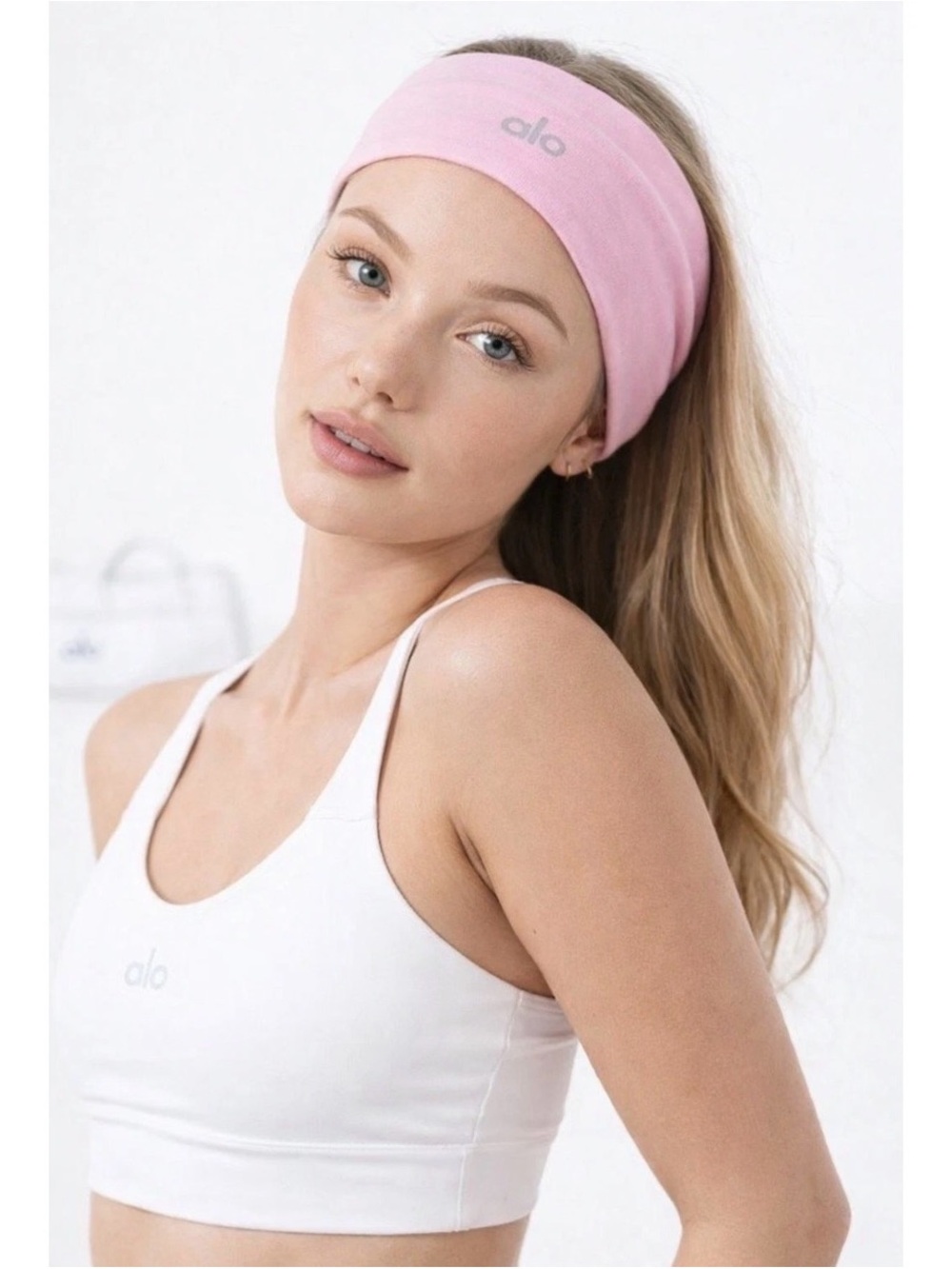 ALO Yoga Performance Conquer Headband - Pink - NWT